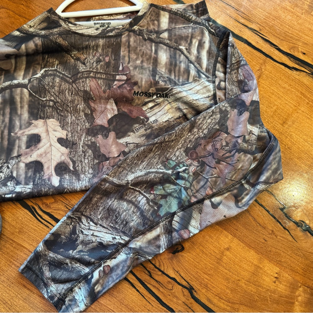 4 CAMO SHIRTS - Long Sleeve - 2 pullover - 2 button down.